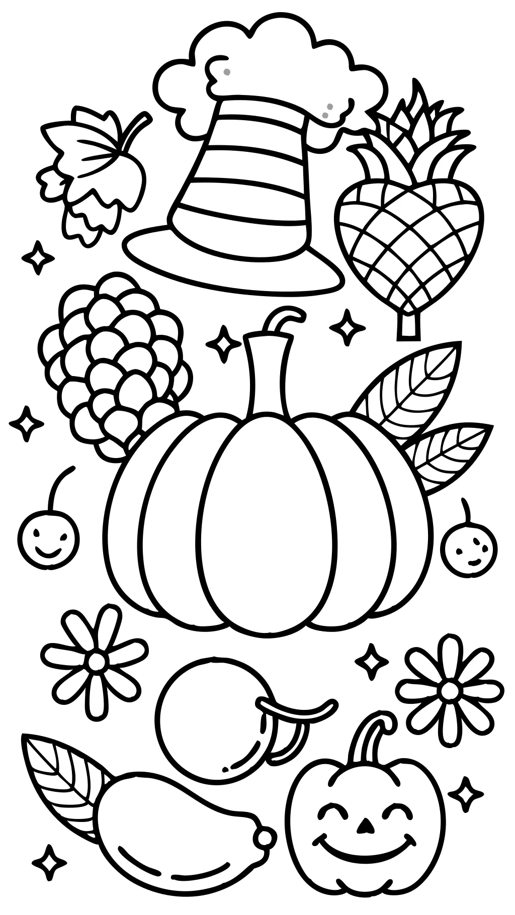 free printable thanksgiving color page